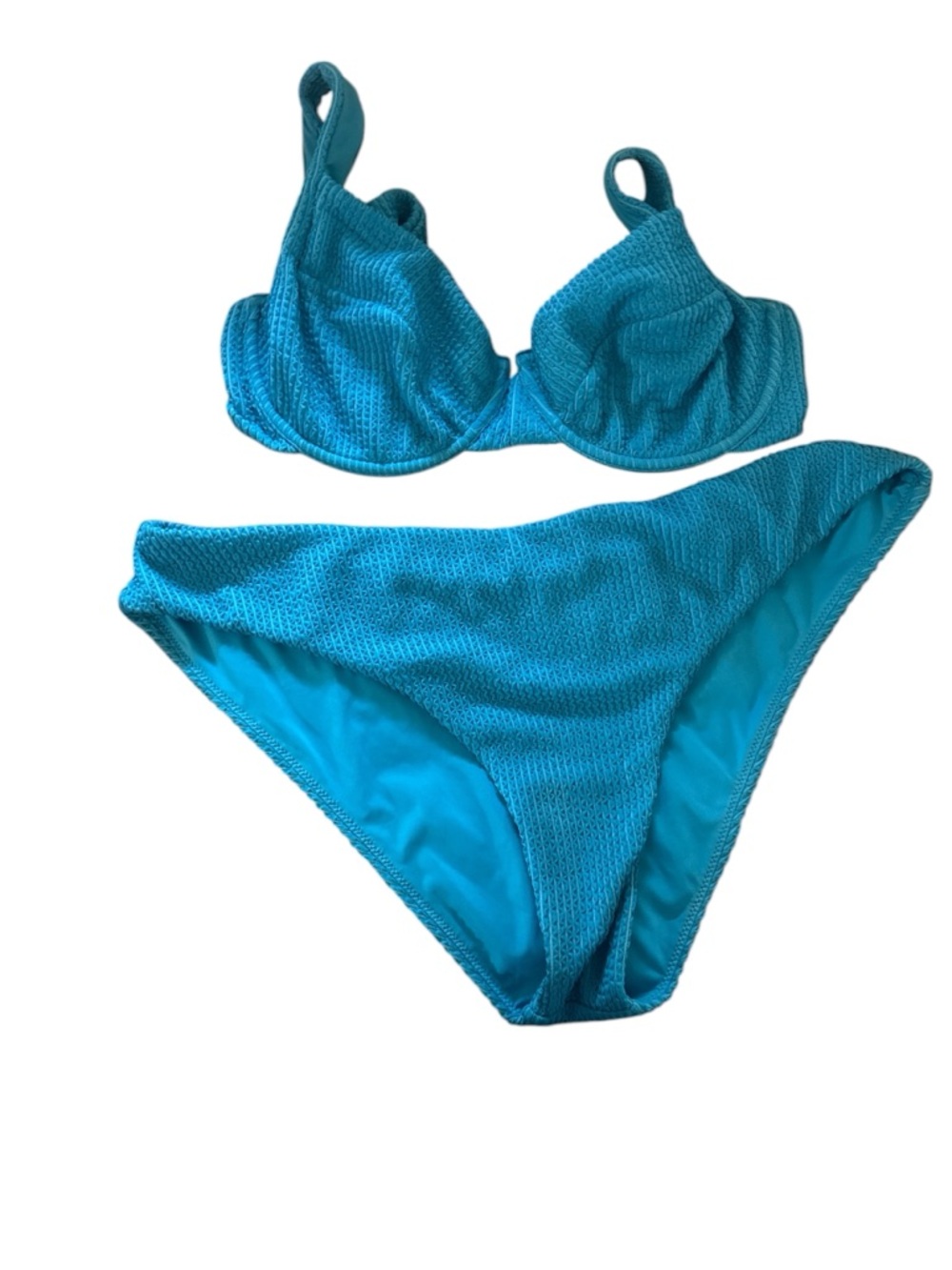 VETCHY Laguna Bikini Crinkle Blue Set × 1 XXL TOP / XL BOTTOM